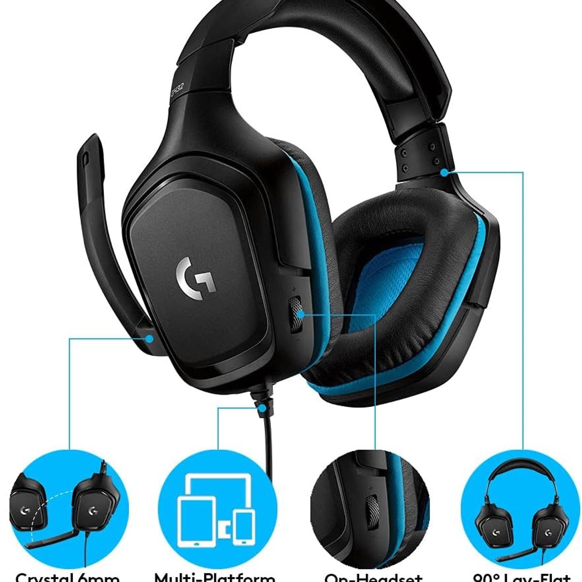 LOGITECH - Audífonos Gamer Logitech G432 Series Tecnología Envolvente 7.1.