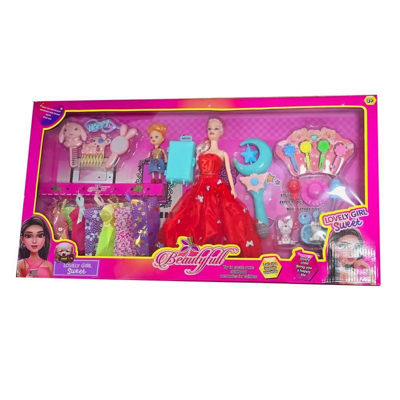 GENERICO - Muñeca Reina Vestido Elegante Accesorios Vestidos Mascotas