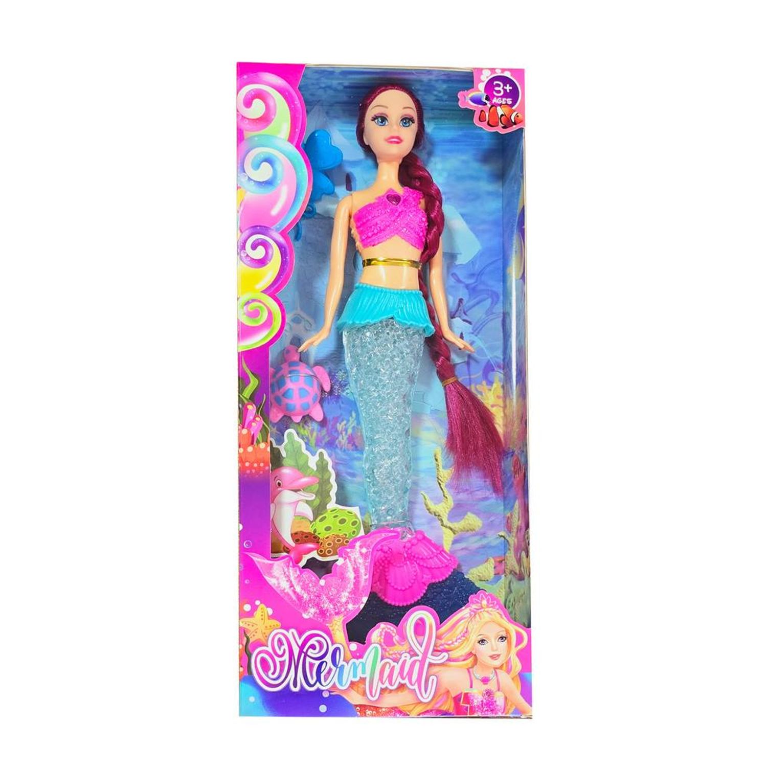 Muñeca Sirena Cola Multicolor Luces Juguete Niñas GENERICO