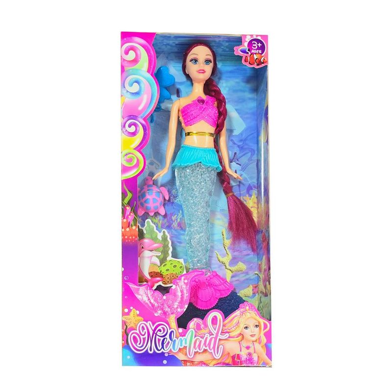 GENERICO - Muñeca Sirena Cola Multicolor Luces Juguete Niñas