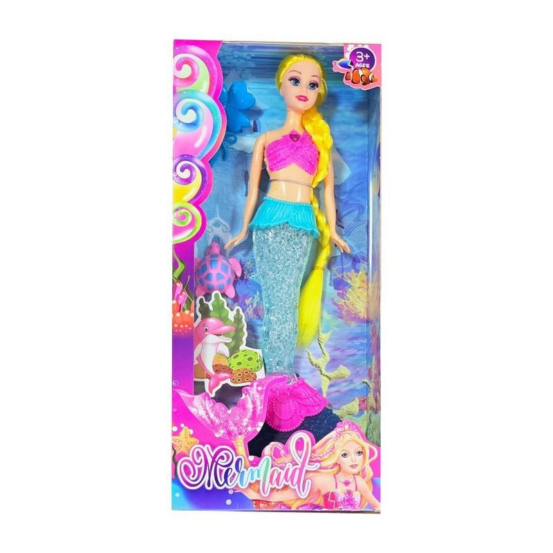 GENERICO - Muñeca Sirena Cola Multicolor Luces Juguete Niñas