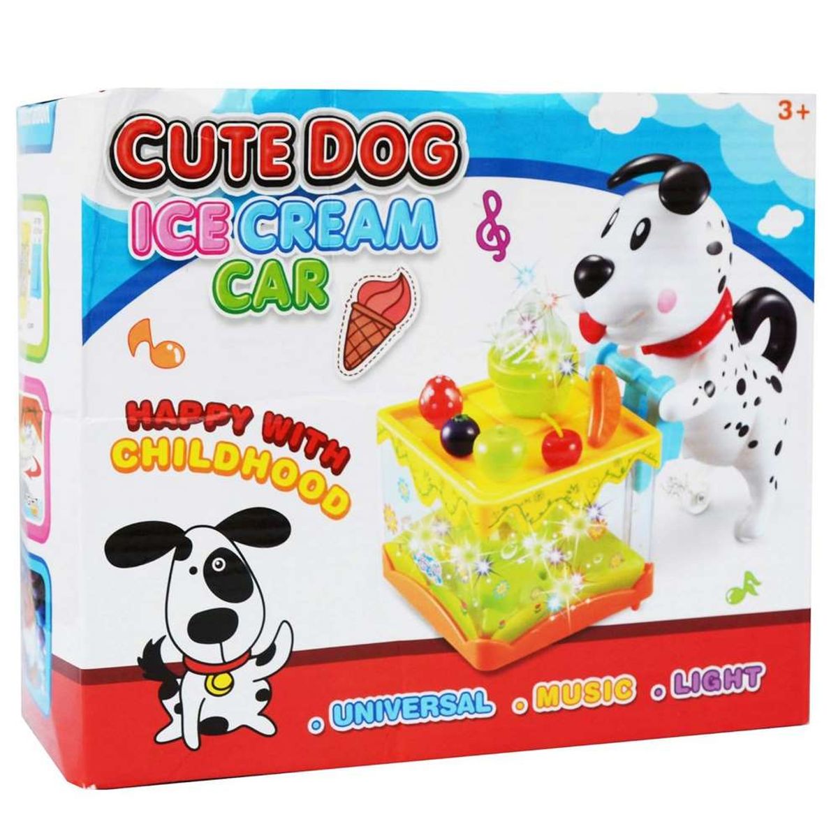 GENERICO - Robot Perro Heladeria Frutas Interactivo Juguete + Bateria