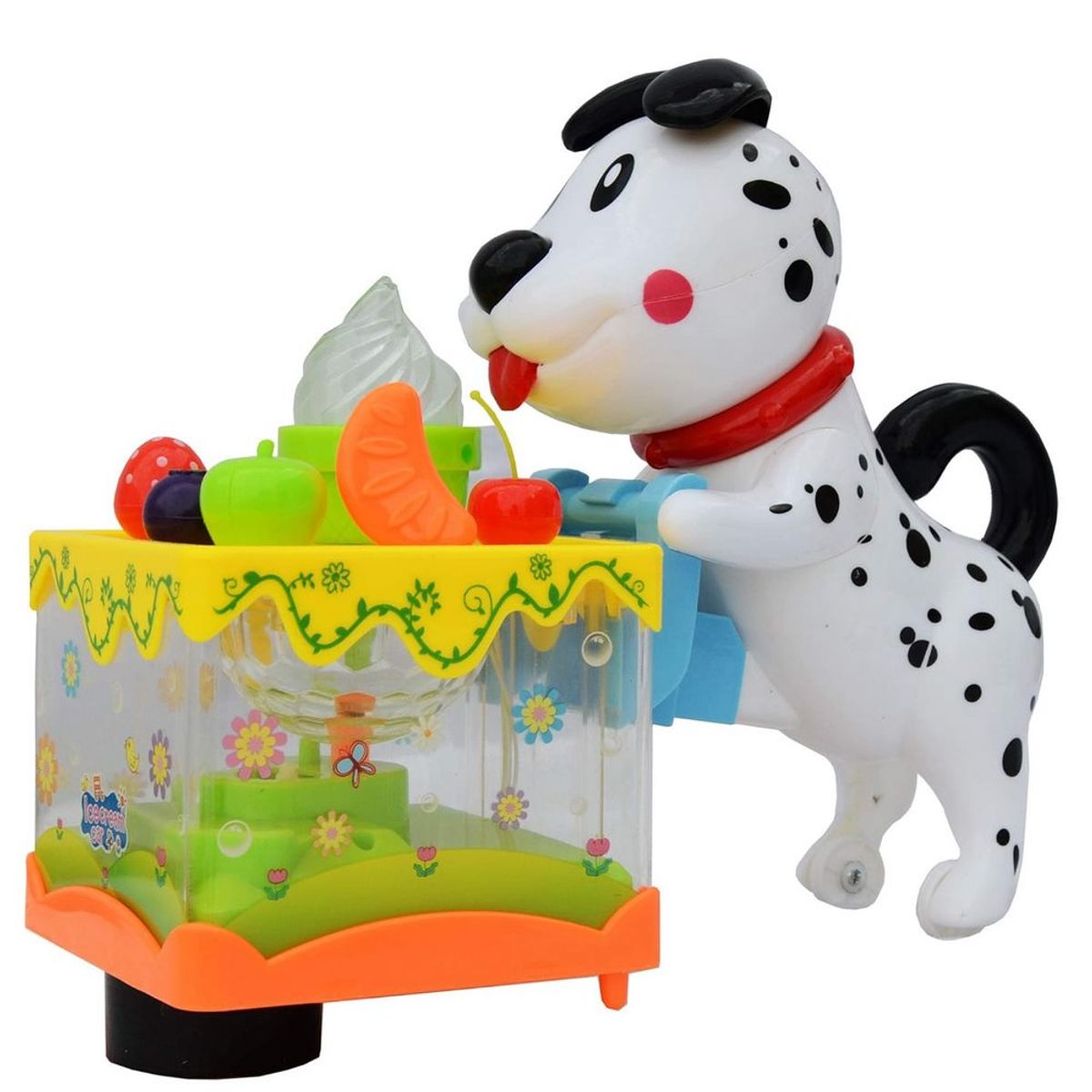 GENERICO - Robot Perro Heladeria Frutas Interactivo Juguete + Bateria