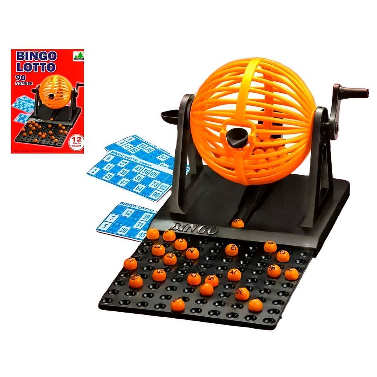 GENERICO - Bingo Lotto Juego De Mesa + Balotera+ 90 Balotas + 12 Cartas