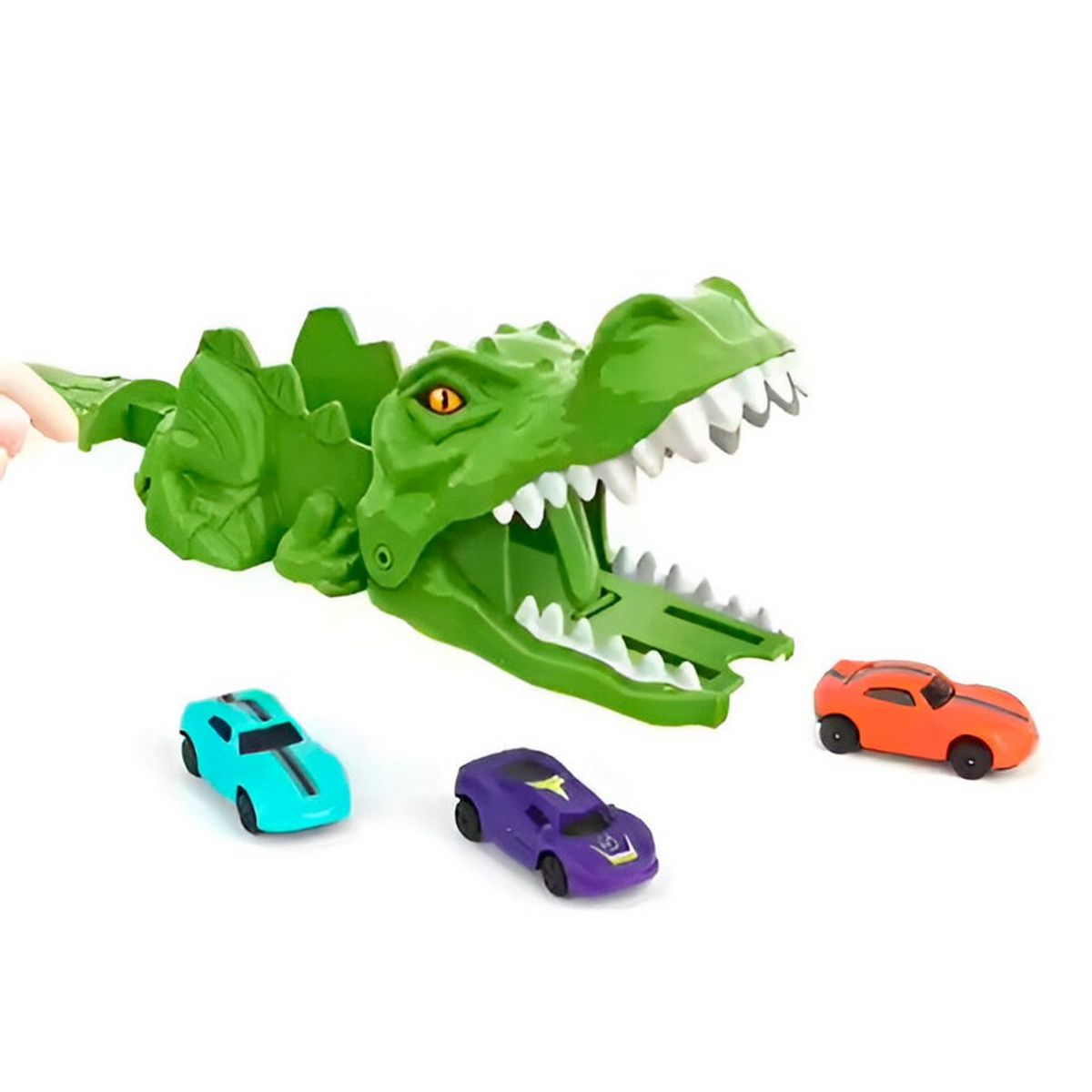 GENERICO - Carros De Carreras Catapulta Dinosaurio Cocodrilo Juguete