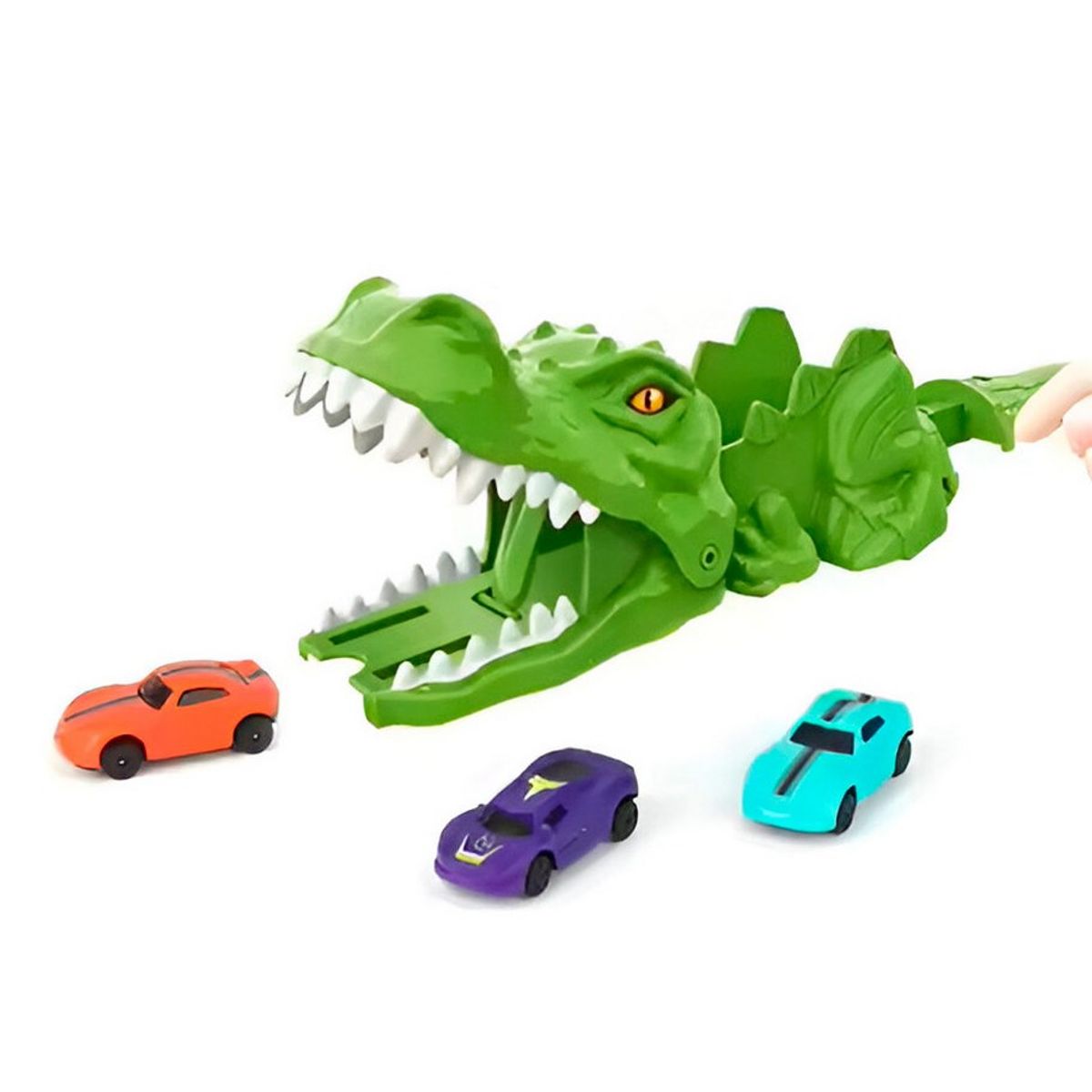 GENERICO - Carros De Carreras Catapulta Dinosaurio Cocodrilo Juguete