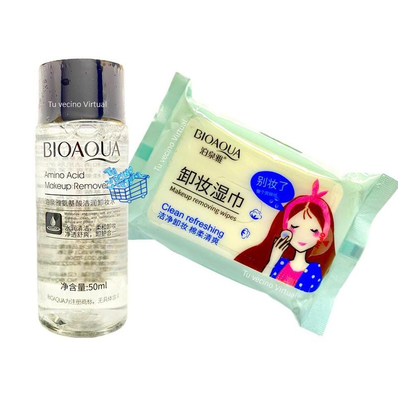 BIOAQUA - Agua y toallitas desmaquillantes  Bioaqua
