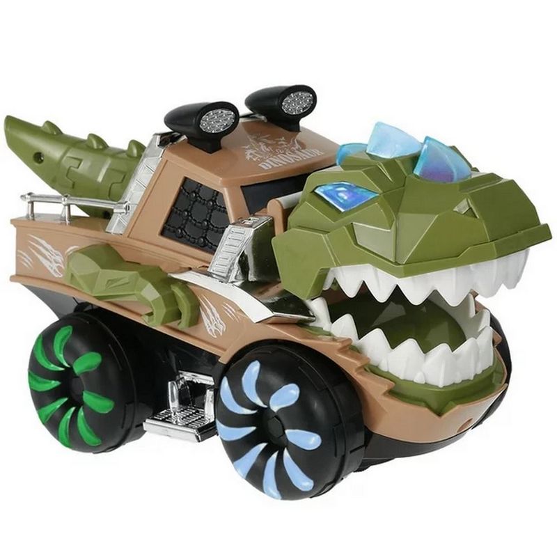 GENERICO - Carro Camioneta Dinosaurio Luces Sonido Movimiento + Bateria