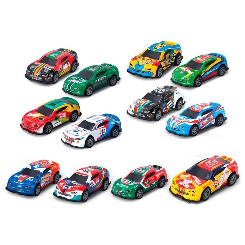 GENERICO - Carro Deportivo Carrera Rally De Impulso Niño X 12 Pcs