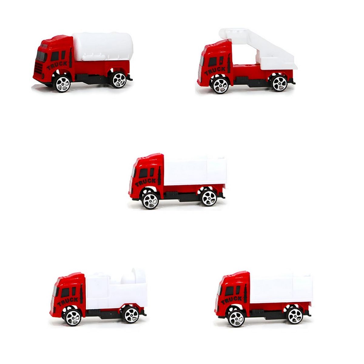 GENERICO - Carro Camion Bomberos Coleccion Niño Diversión X 5 Unidades