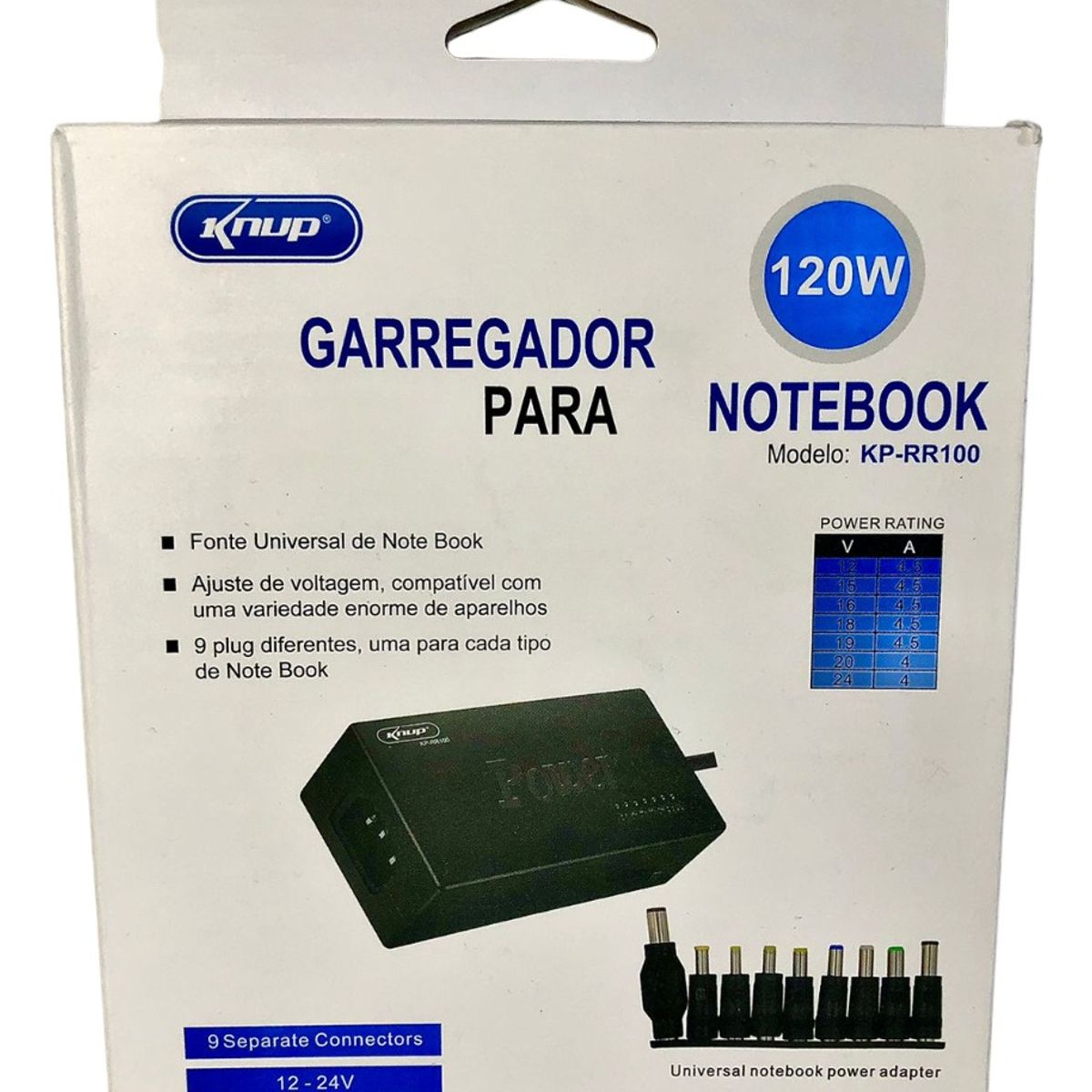 GENERICO - Cargador Portátil Universal Laptop 12 24v 9 Conectores