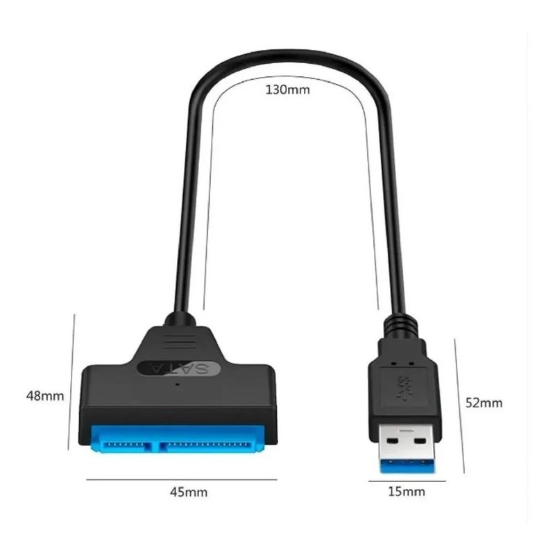 GENERICO - Cable Adaptador Lector Disco Duro Sata 22 Pines A Usb 3.0