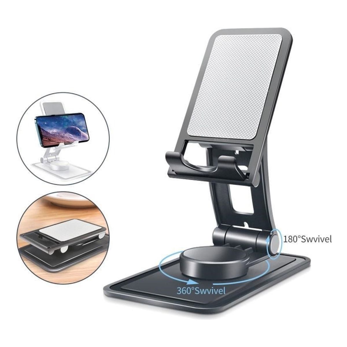GENERICO - Holder Soporte Rotacion Tablet Celular Ajustable Escritorio