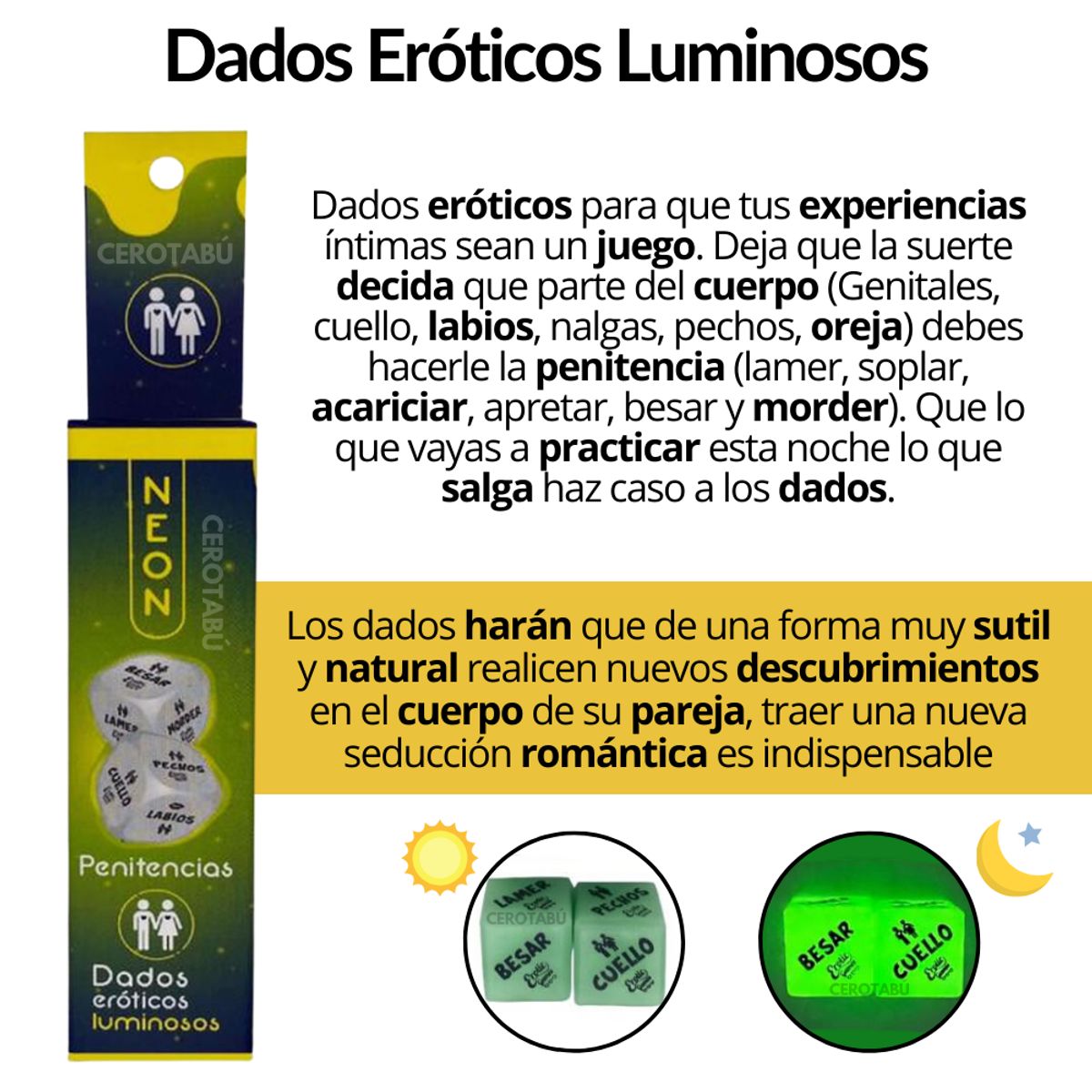 GENERICO - Dados Eroticos Penitencias Sexuales Juego Parejas Adultos