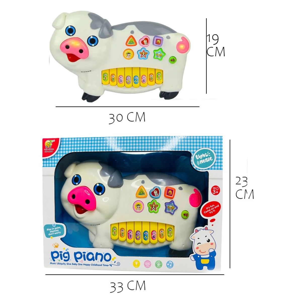 LANZURY IMPORTACIONES - Piano Musical Juguete Bebes Animales Niños Luces