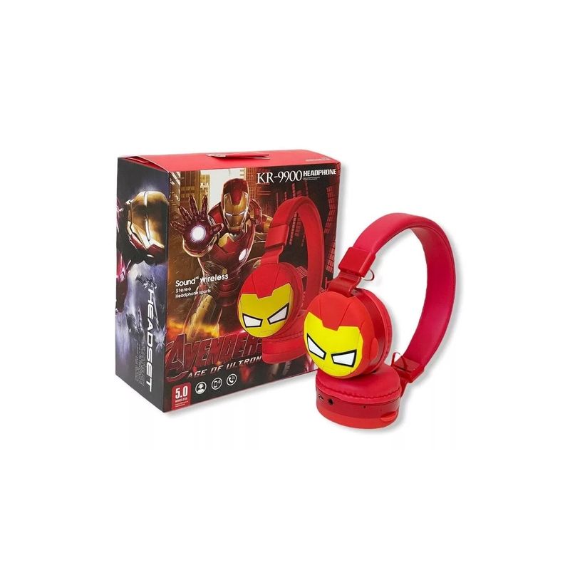 GENERICO - Diadema Audífonos Bluetooth Iron Man Inalámbrica Kr-9900