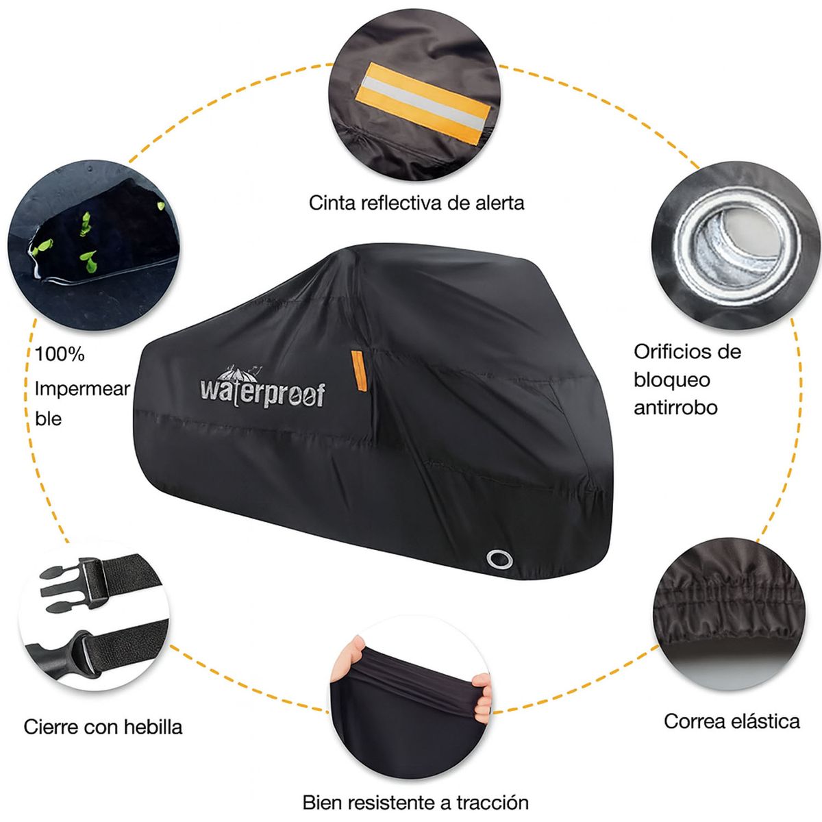 ONE PIXEL - Pijama Cubre Bicicleta Moto Carpa 100% Impermeable 110x200cm