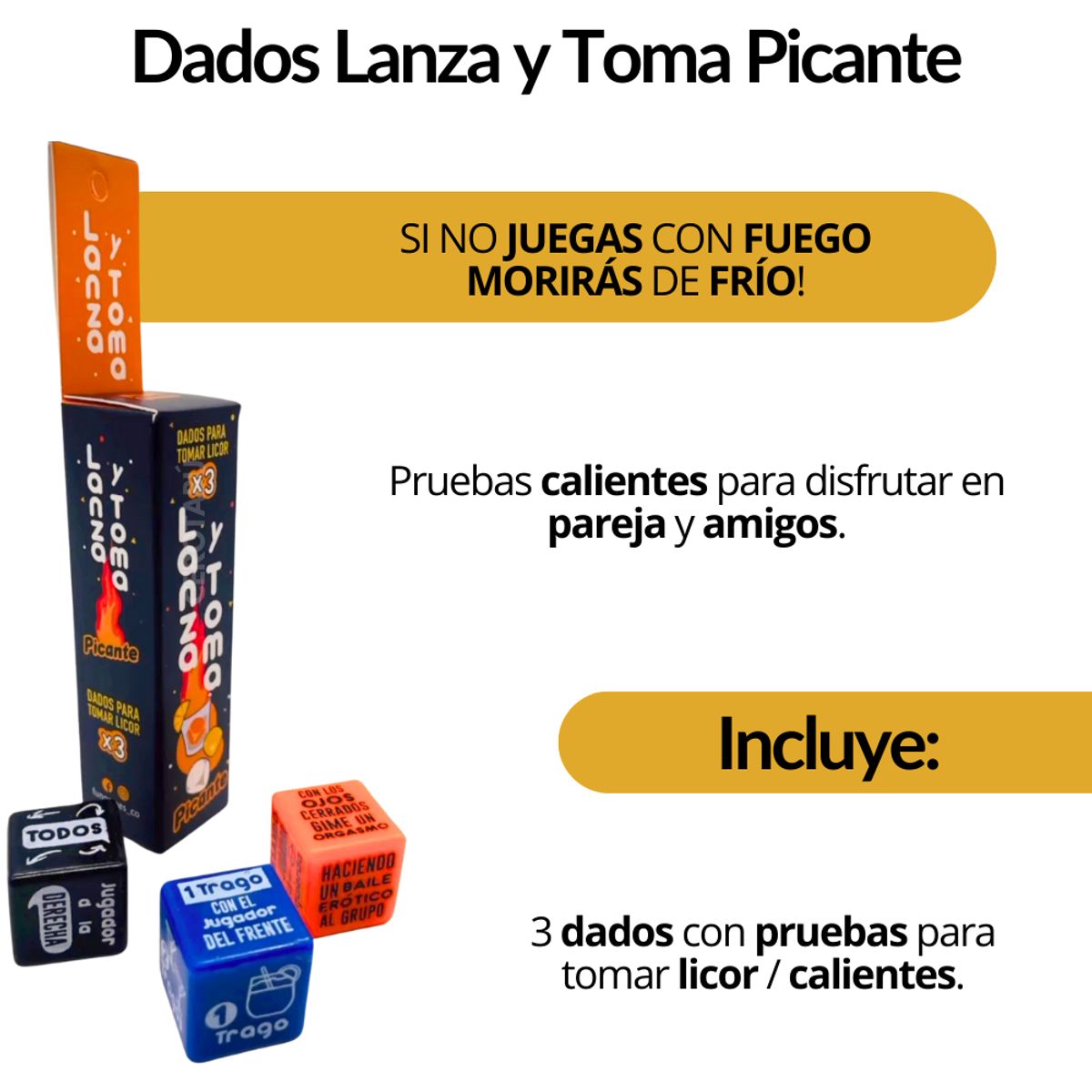 EROTIC - Dados Eroticos Lanza Y Toma Hot Juego De Mesa Para Adultos