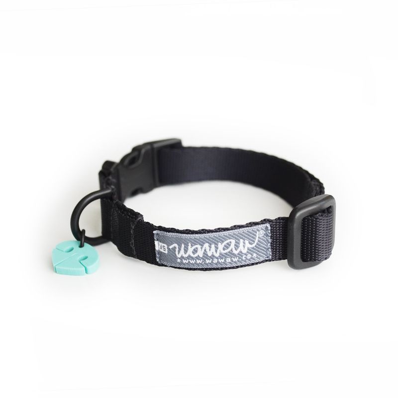 WAWAW - Collar para perro talla XL unicolor negro  Wawaw