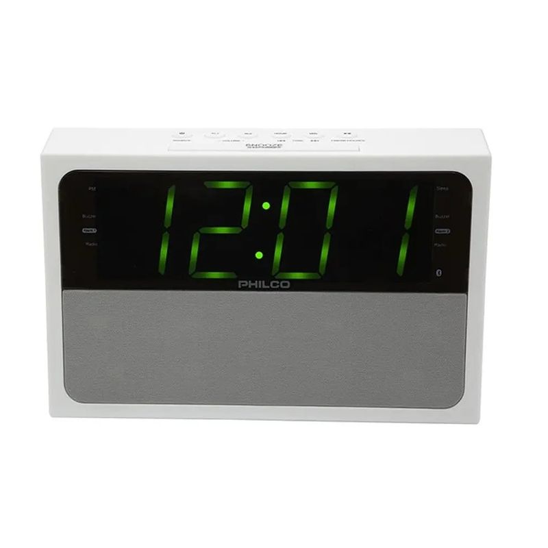 GENERAL - Radio Reloj Despertador Philco PAR1018BT-GR Alarma Bluetooth