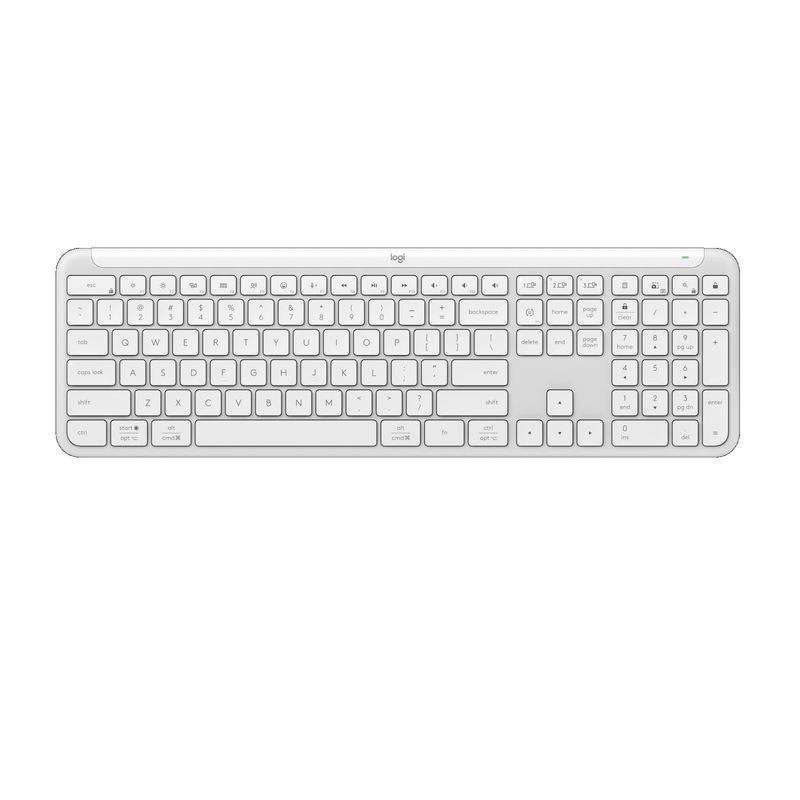 LOGITECH - Teclado Logitech K950 Signature Slim Inalámbrico Bluetooth Blanco
