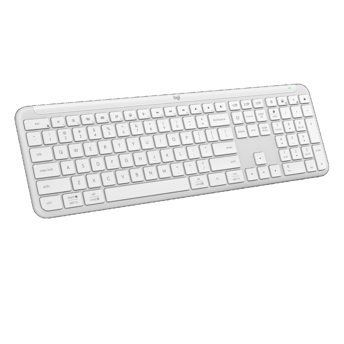 LOGITECH - Teclado Logitech K950 Signature Slim Inalámbrico Bluetooth Blanco