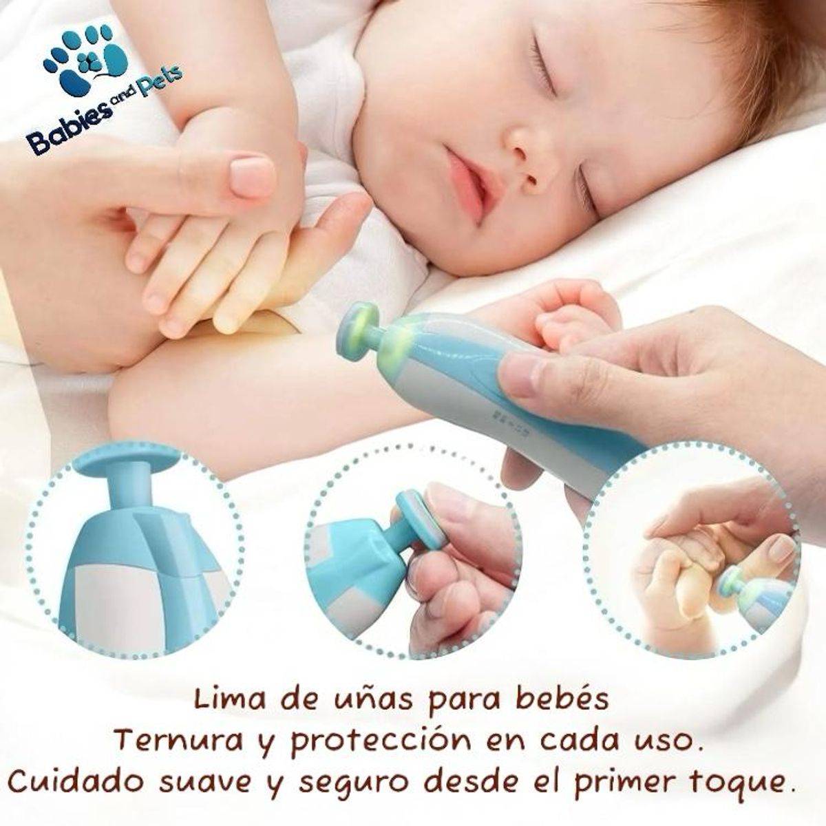 BABY ON - Lima Eléctrica Uñas Para Bebes Color Colores