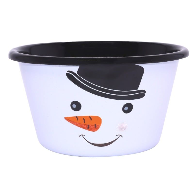 MACUIRA - Bowl Cónico 430ml Peltre Navidad Muñeco de Nieve Macuira
