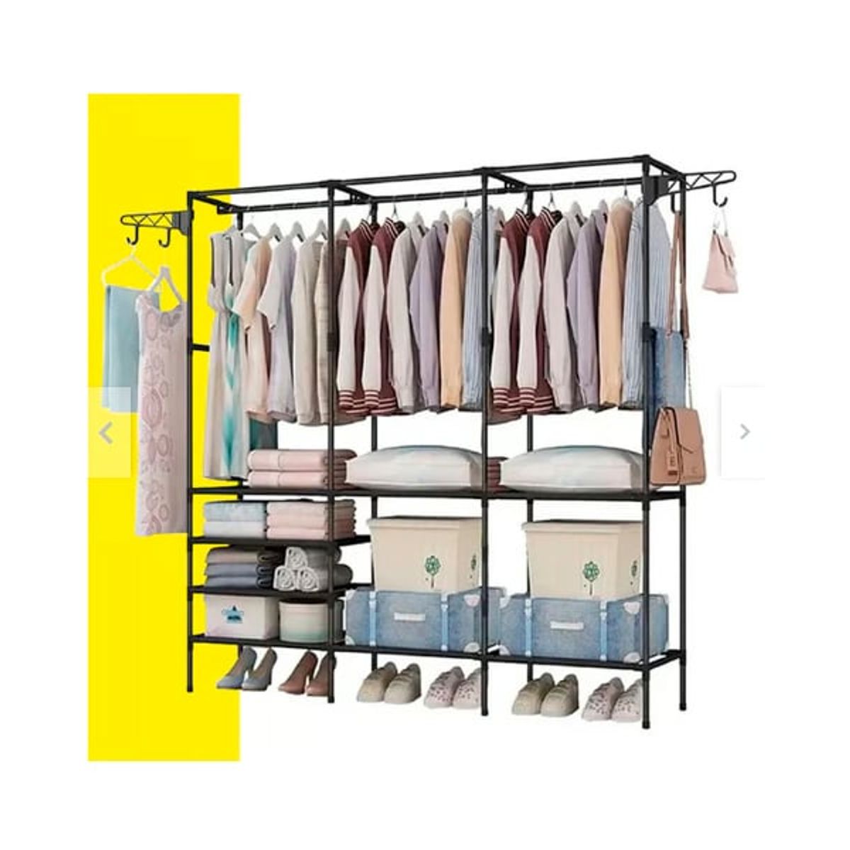 GENERICO - Closet Organizador 3 Espacios Zapatero Perchero Multifuncion