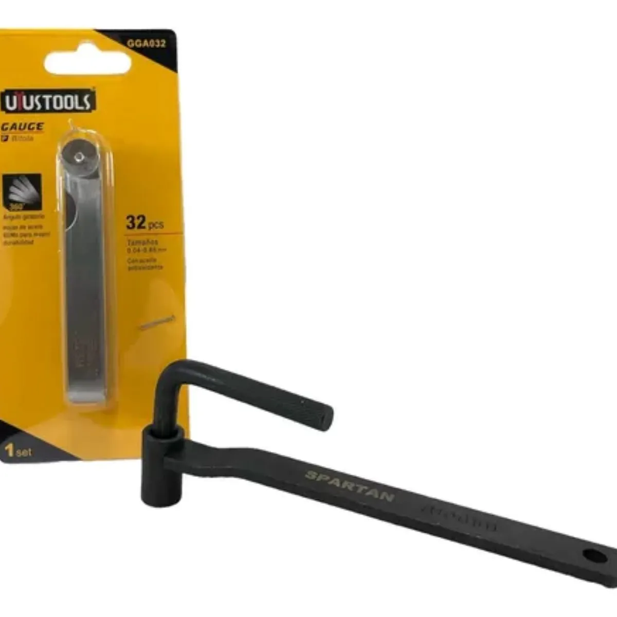 UYUSTOOLS - Combo Calibrador De Galgas Y Llave Para Ajuste De Valvulas