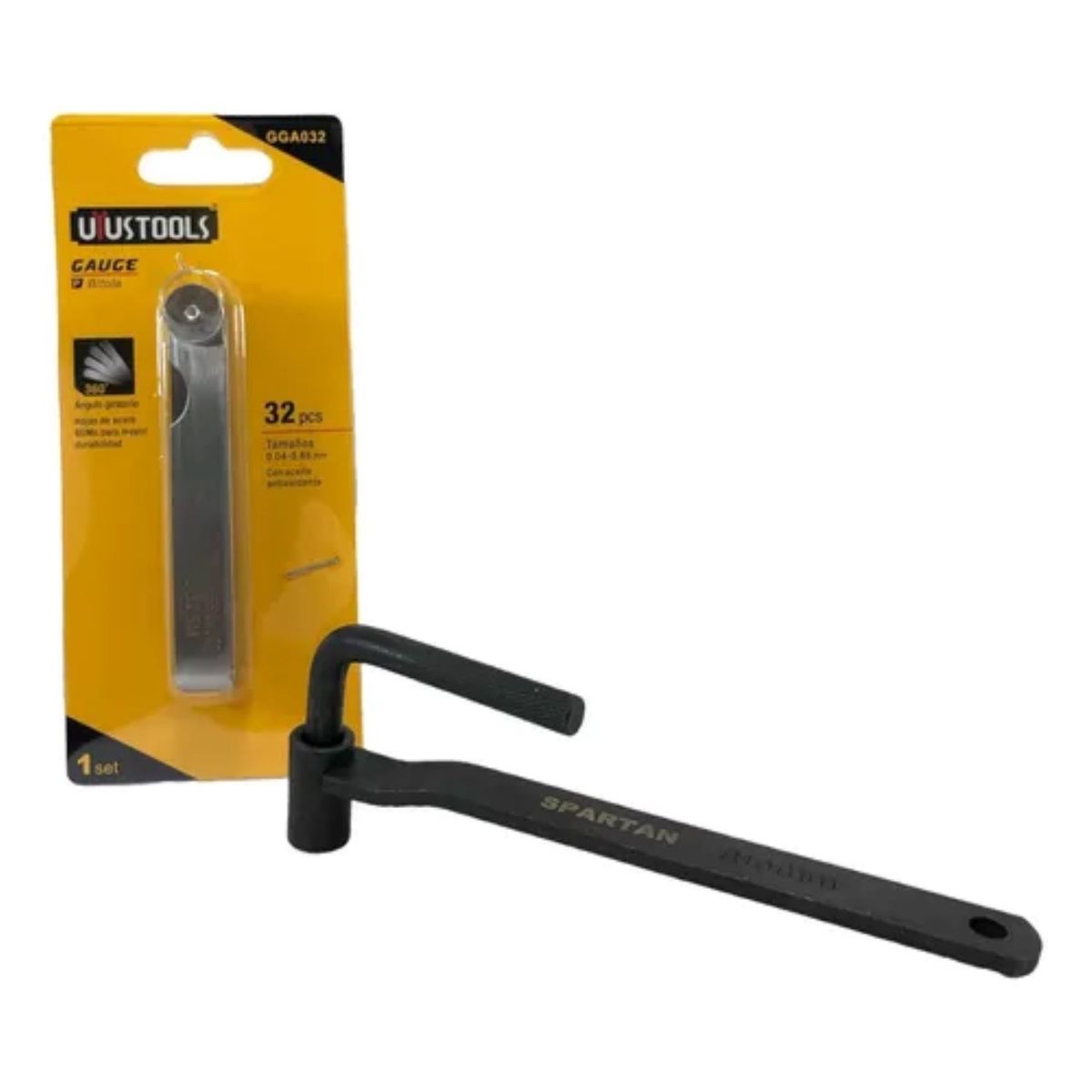 UYUSTOOLS - Combo Calibrador De Galgas Y Llave Para Ajuste De Valvulas