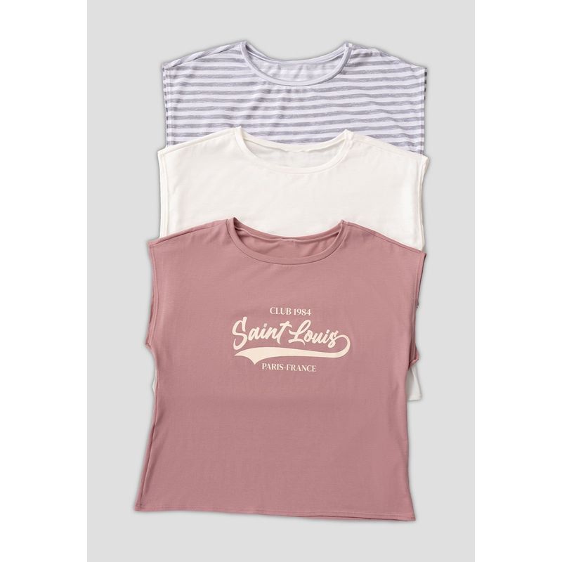 RUTTA - Camiseta Paq X3 Mujer Multicolor Rutta 105000