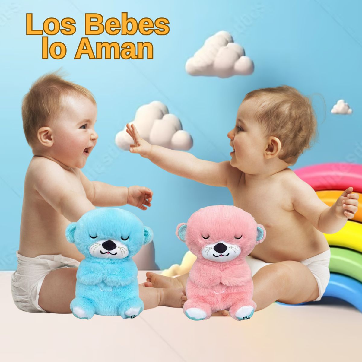 GENERICO - Peluche Que Respira Alivia Ansiedad Insomnio Luz Relajante Nutria