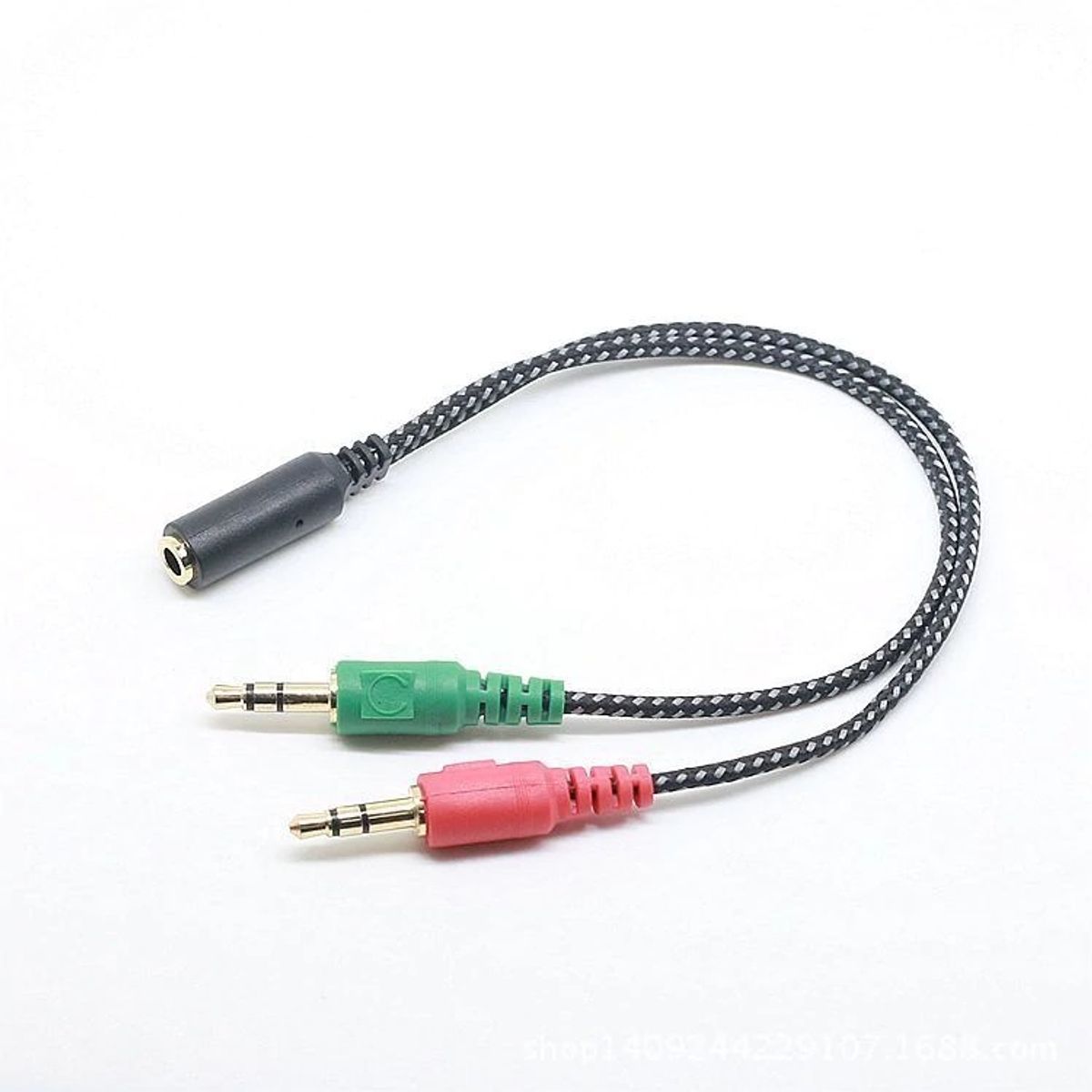 SEISA - Cable Divisor De Audio Y Micrófono 1 Hembra A 2 Macho 3.5mm