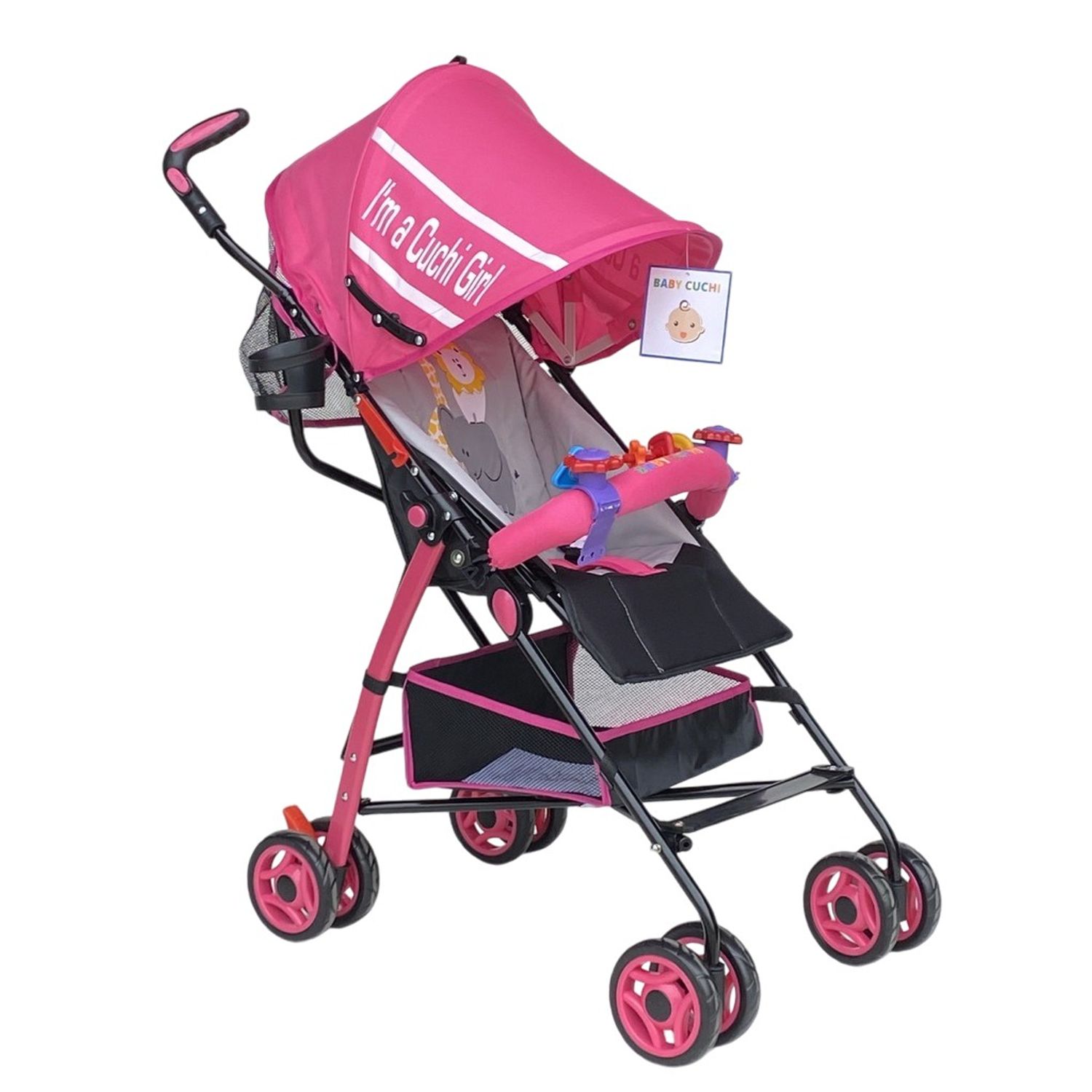 Coche Paseador Bebe Tipo Sombrilla Niño Práctico Color ROSA