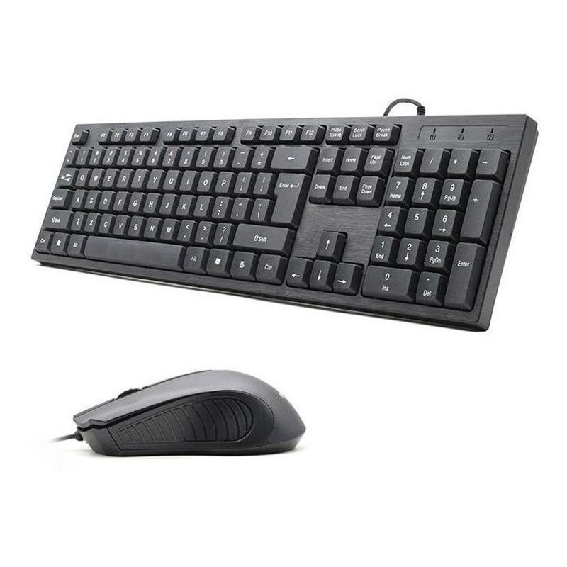 SEISA - Combo Teclado En Español + Mouse Optico De Cable Usb Seisa