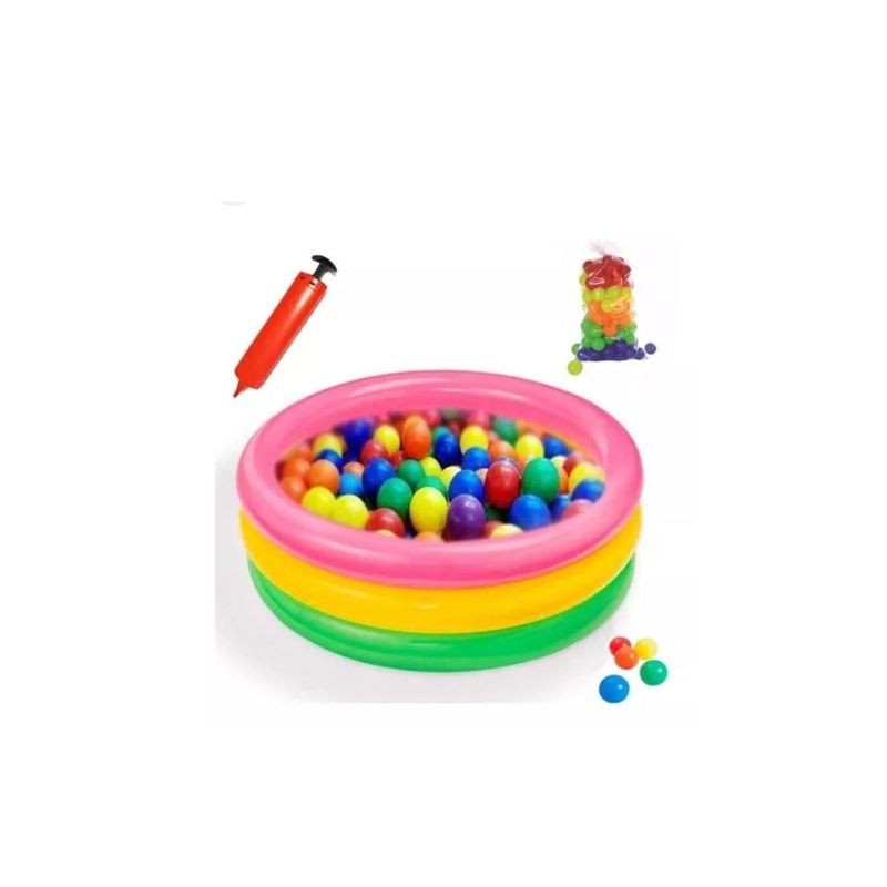 INTEX - Piscina Inflable Intex 86cm X 25cm + 100 Pelotas