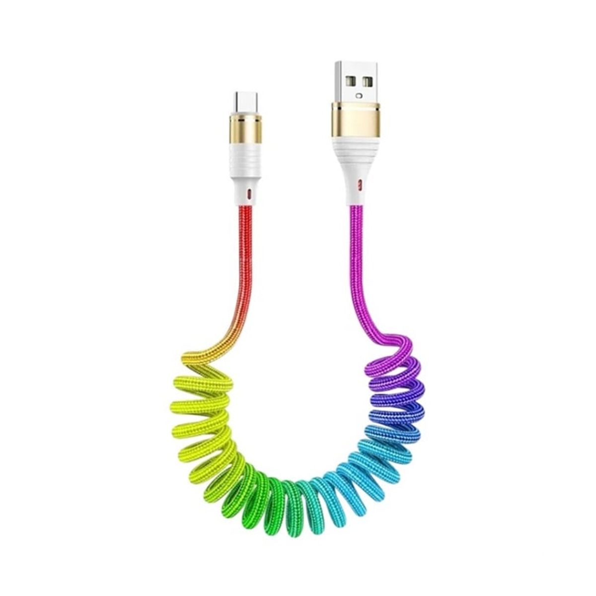 GENERICO - Cable Tipo C Retráctril De Colores 3a Carga RapidaDe 1 Metro