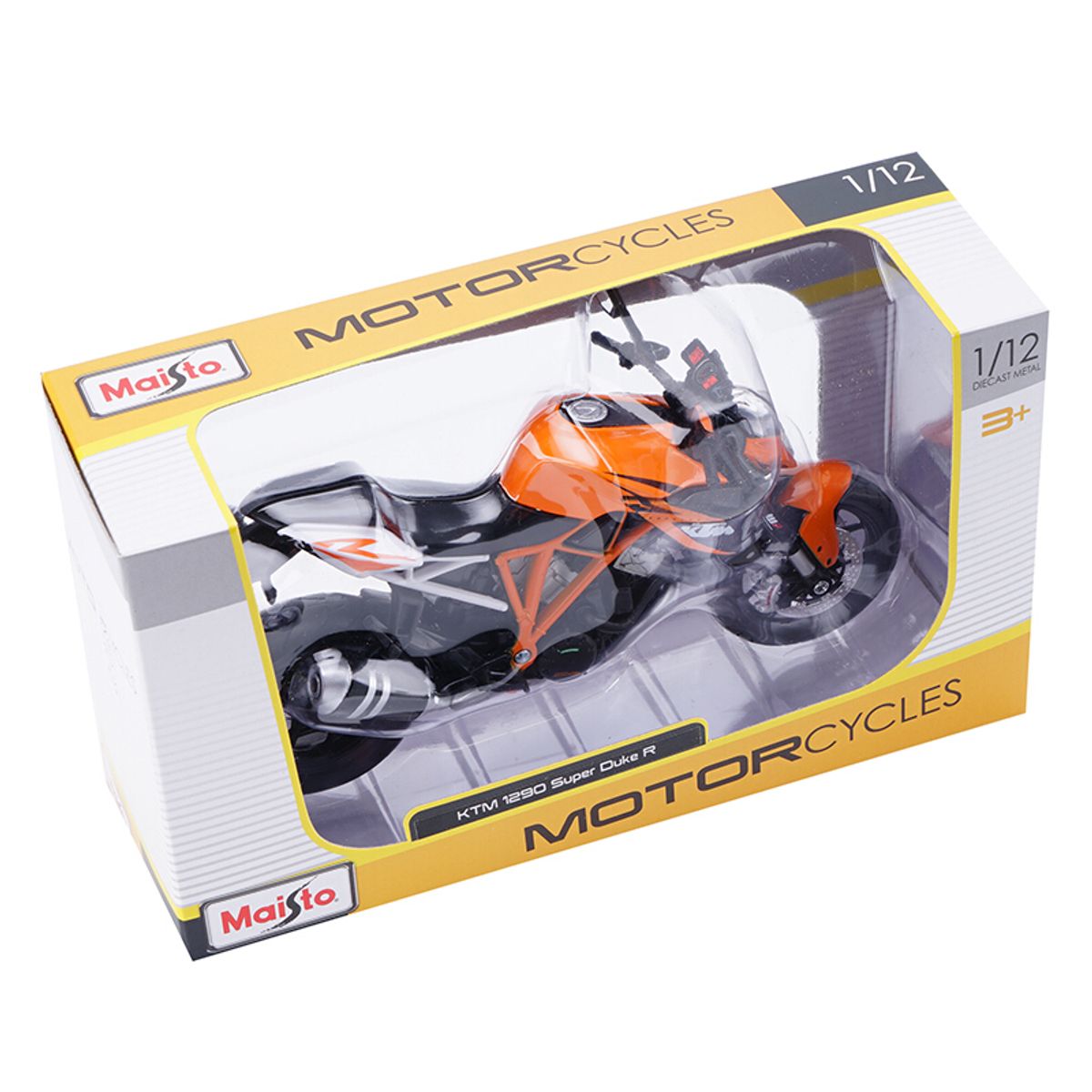 MAISTO - Moto Ktm 1290 Super Duke Die Cast Metal, Escala 1/12
