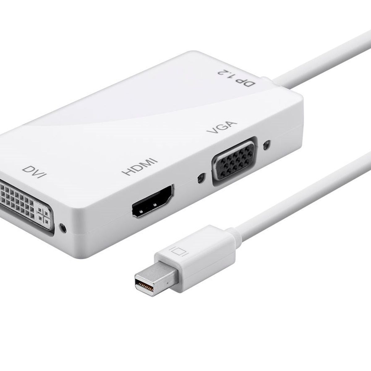 SEISA - Adaptador 3 En 1 Mini Displayport A Hdmi, Vga, Dvi