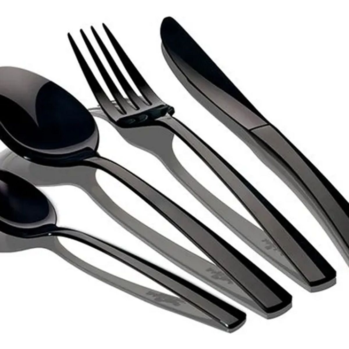GENERAL - Set Cubiertos x24 Acero inoxidable negro