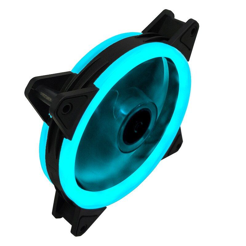 SEISA - Ventilador Cooler Para Torre 120mm Anillo Led - Azul