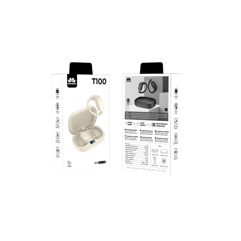 MOVISUN - Audífonos Inalámbricos Bluetooth Movisun T100 negro