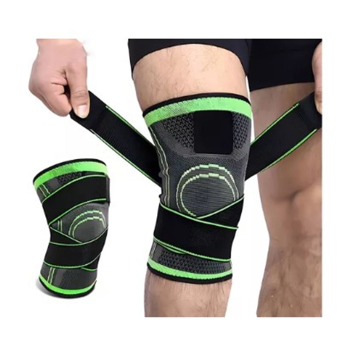 GENERICO - Rodillera Ajustable Deportiva Elástica Compresora Talla L