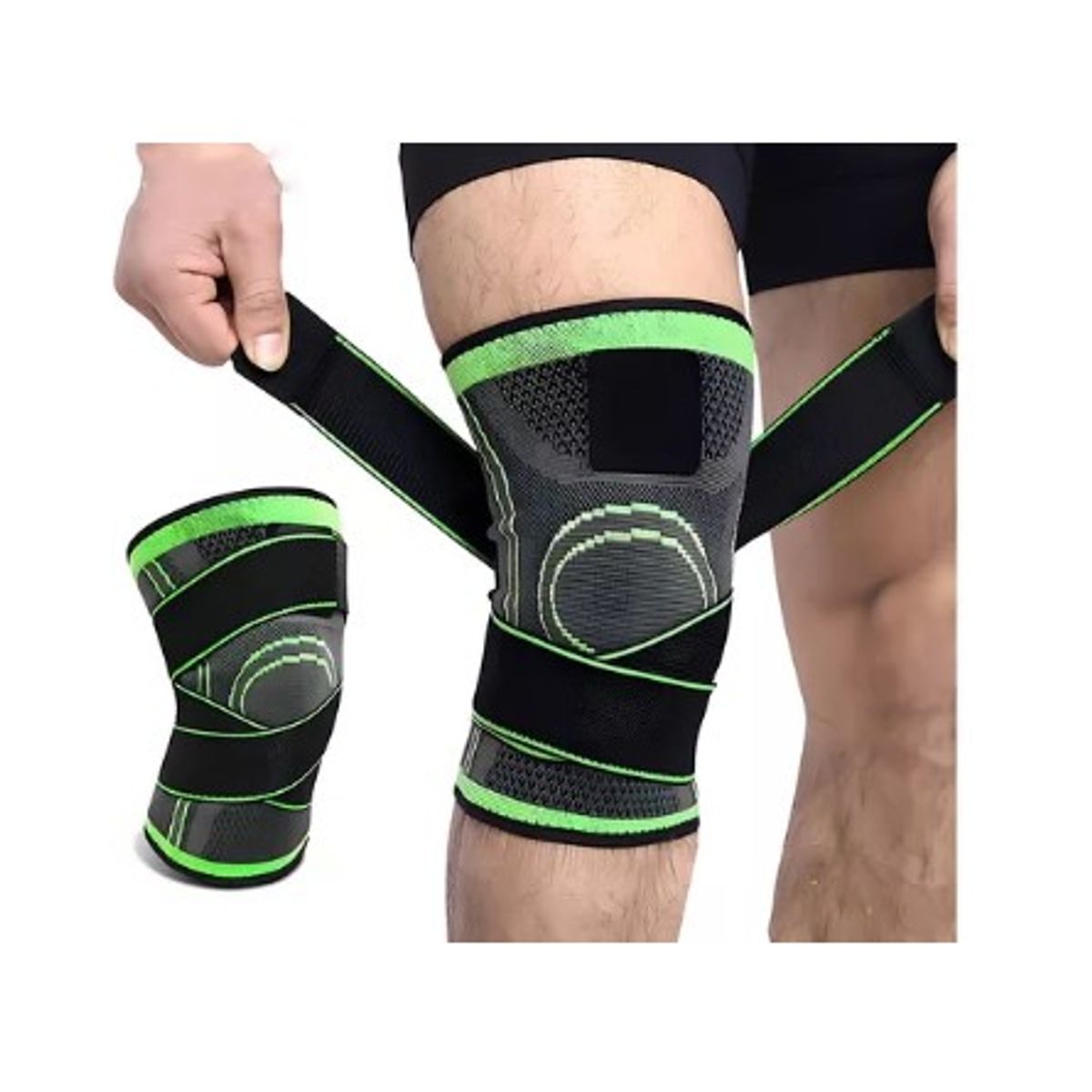 GENERICO - Rodillera Ajustable Deportiva Elástica Compresora Talla L