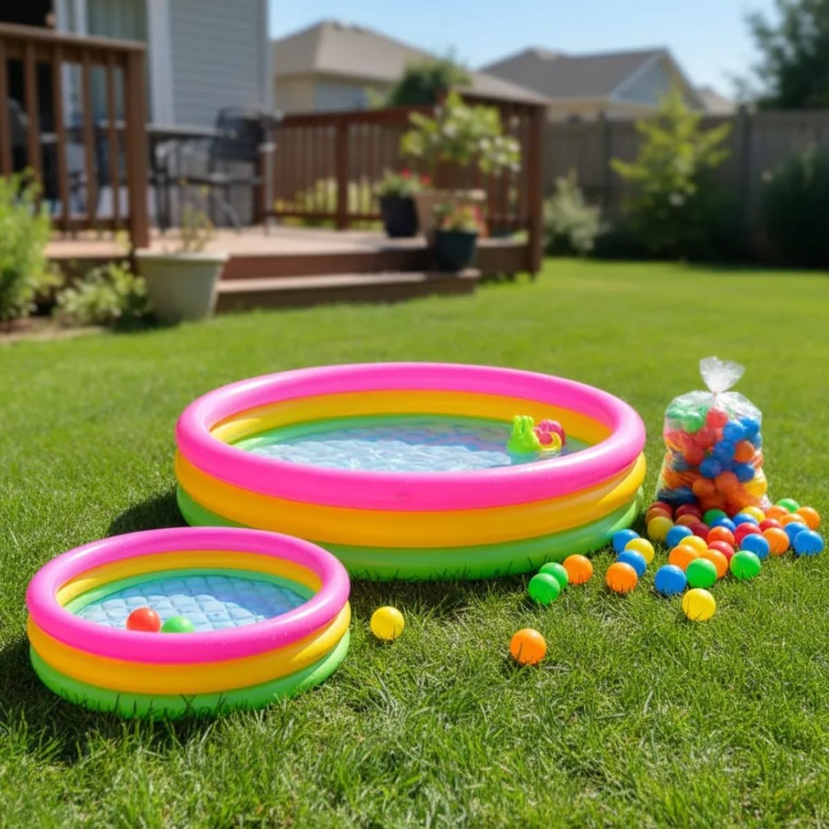 INTEX - Piscina Inflable 147cm X 33cm + 100 Pelotas + Inflador