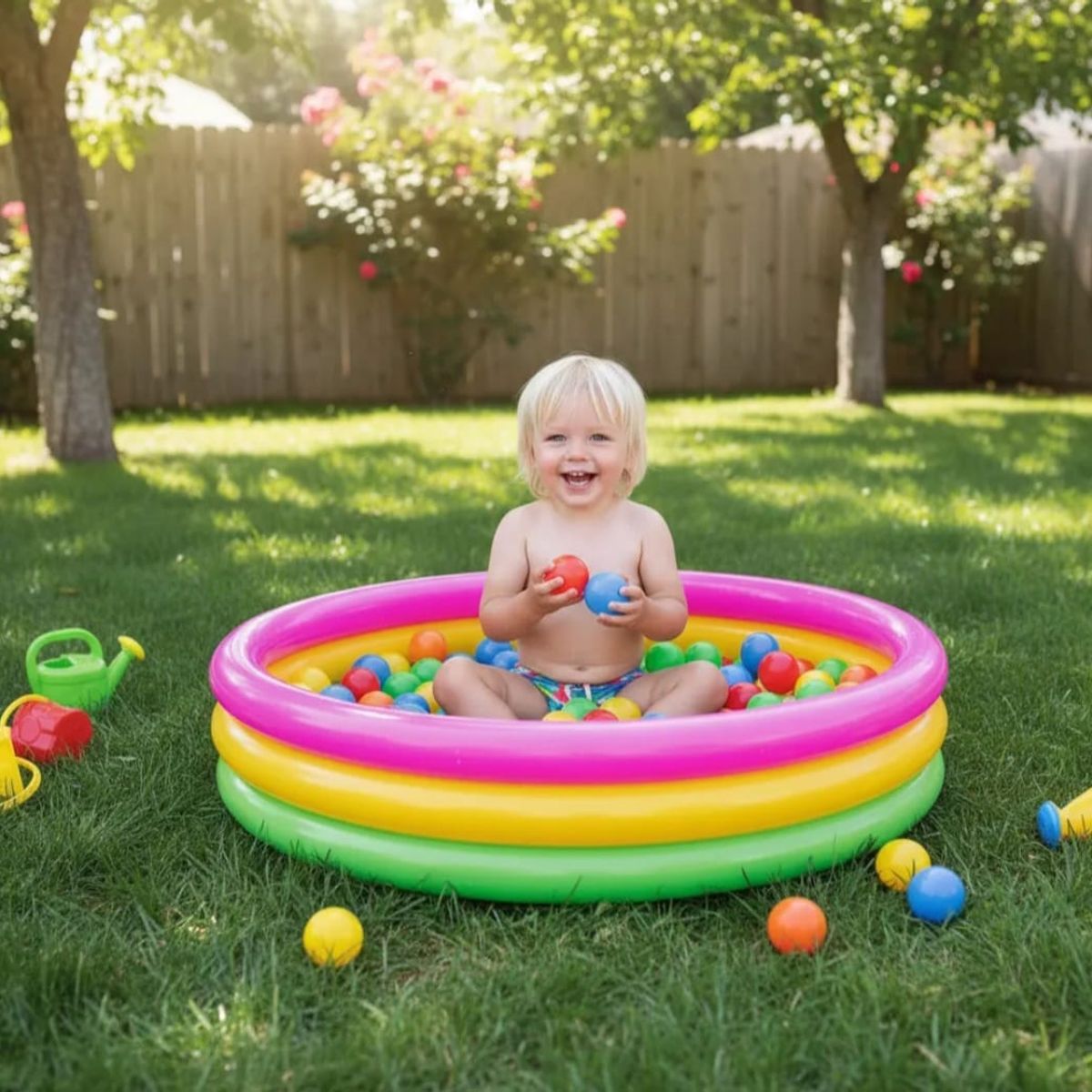 INTEX - Piscina Inflable 147cm X 33cm + 100 Pelotas + Inflador