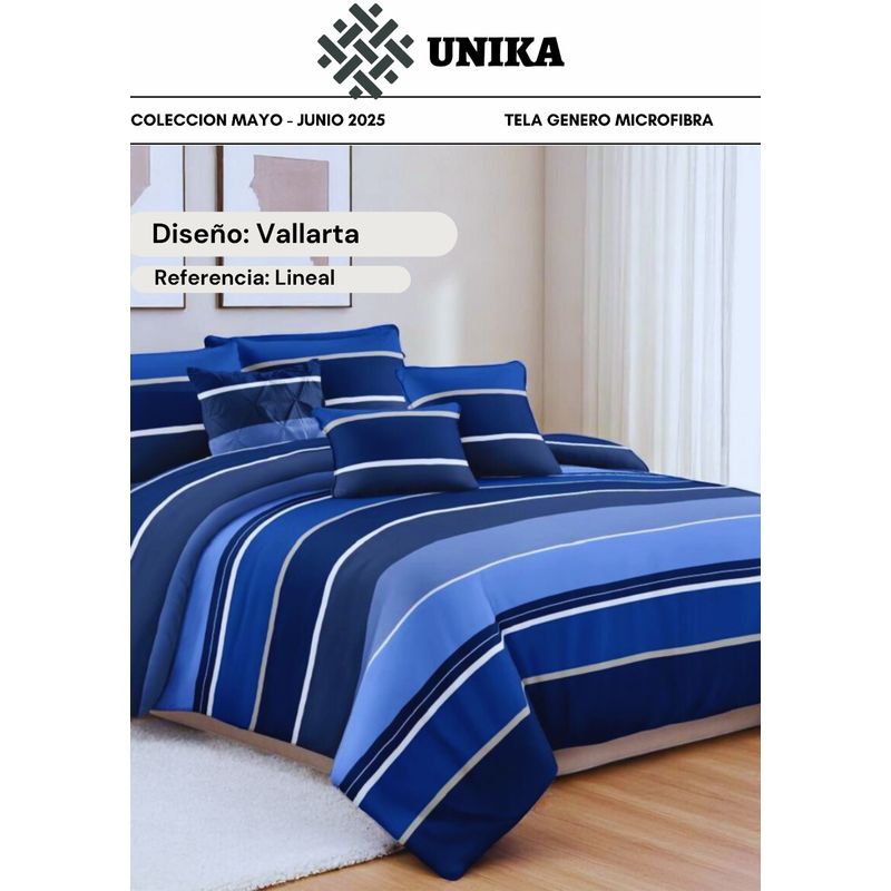 SIRENITAS - Juego de sabanas Cama Sencilla Diseño azul Vallarta