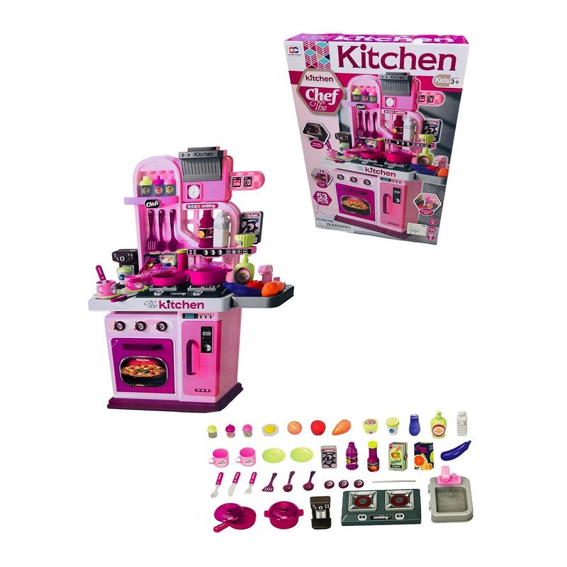 GENERICO - Cocina Para Niñas  Con Sonidos De Cocción Y Agua Real