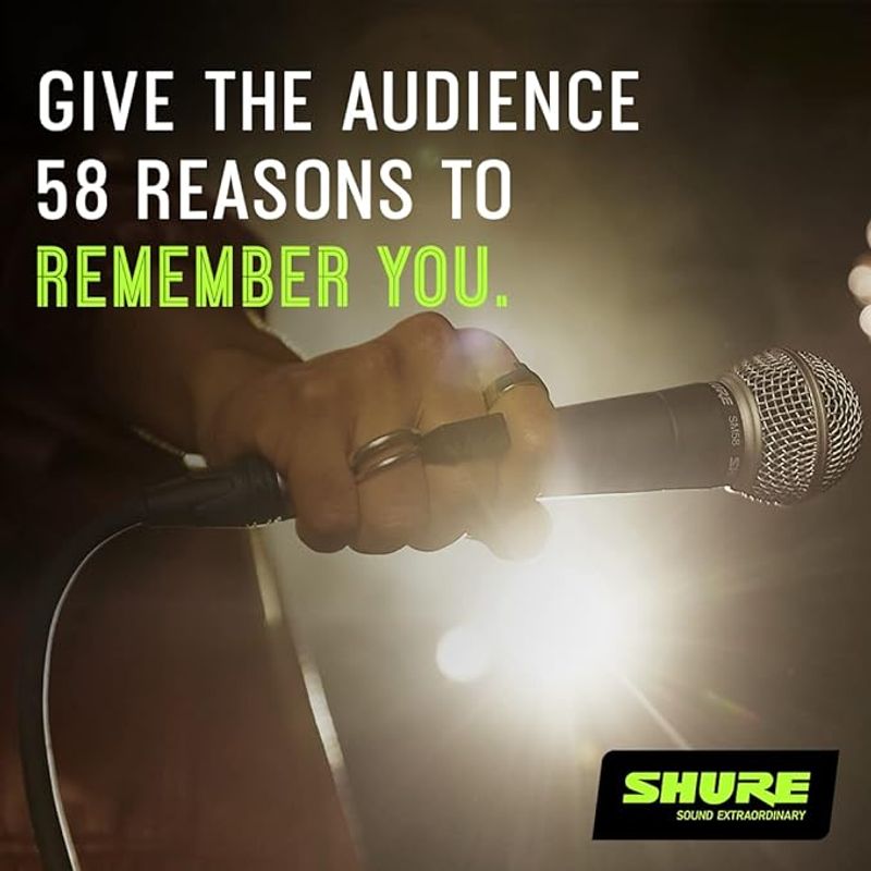 SHURE - Micrófono alámbrico Profesional Shure Sm58
